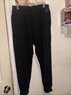 Victoria's Secret Black Jogger Pants with Drawstring